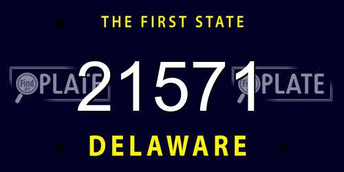 21571 Delaware License Plate