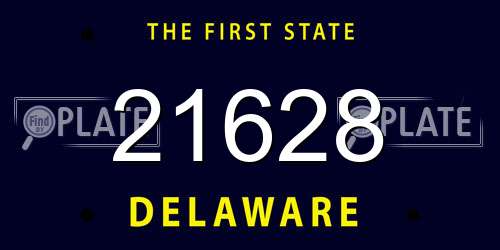 21628 Delaware License Plate