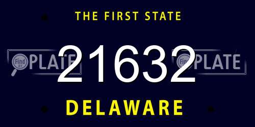 21632 Delaware License Plate