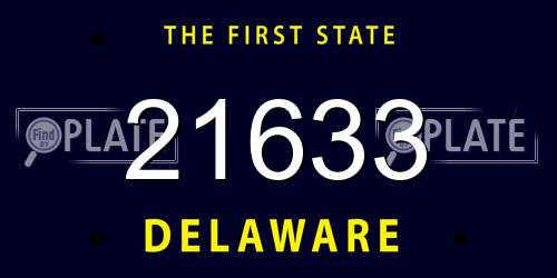21633 Delaware License Plate