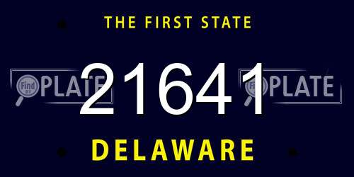 21641 Delaware License Plate
