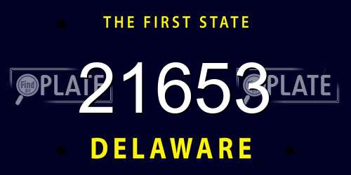 21653 Delaware License Plate