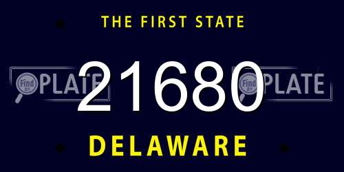 21680 Delaware License Plate
