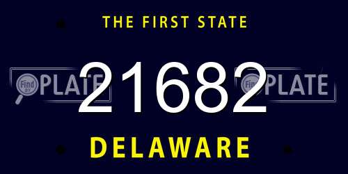 21682 Delaware License Plate
