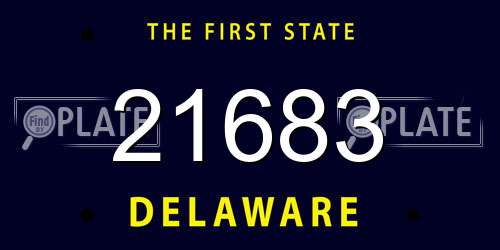 21683 Delaware License Plate