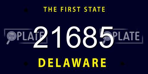 21685 Delaware License Plate