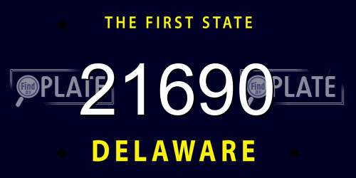 21690 Delaware License Plate