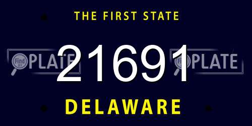 21691 Delaware License Plate