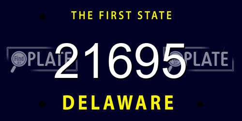 21695 Delaware License Plate