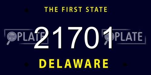 21701 Delaware License Plate
