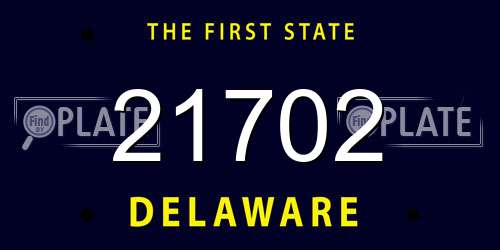 21702 Delaware License Plate