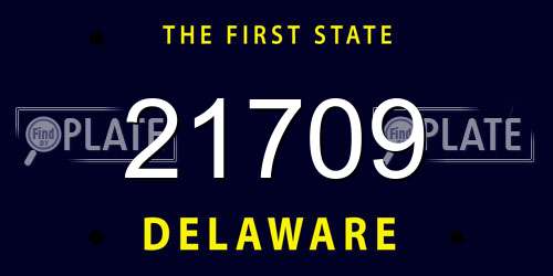 21709 Delaware License Plate