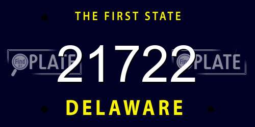 21722 Delaware License Plate