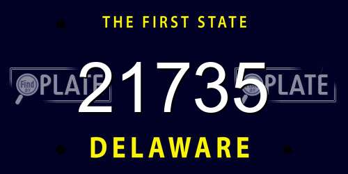 21735 Delaware License Plate