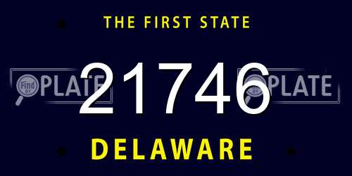 21746 Delaware License Plate