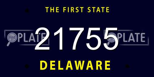 21755 Delaware License Plate
