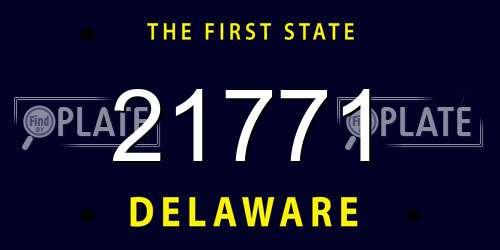 21771 Delaware License Plate