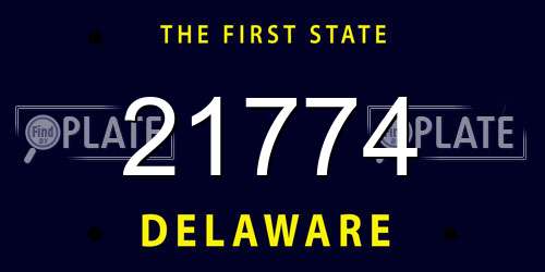 21774 Delaware License Plate