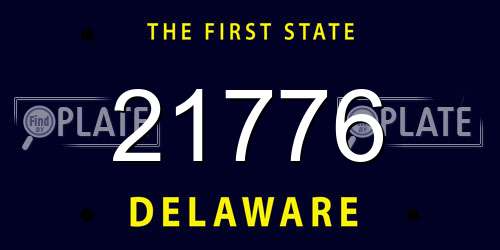 21776 Delaware License Plate