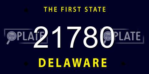 21780 Delaware License Plate