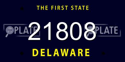 21808 Delaware License Plate
