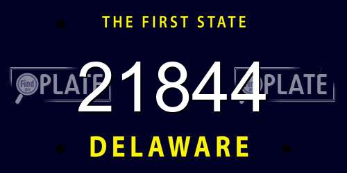 21844 Delaware License Plate
