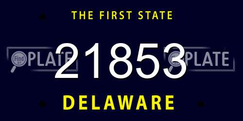 21853 Delaware License Plate