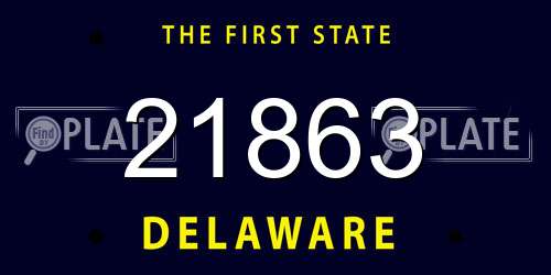 21863 Delaware License Plate