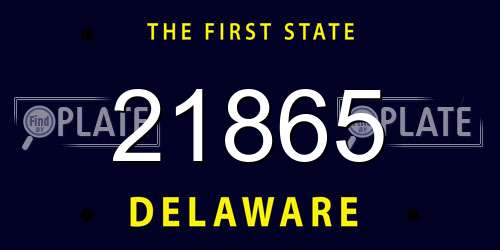 21865 Delaware License Plate