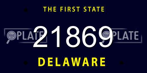 21869 Delaware License Plate