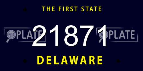 21871 Delaware License Plate