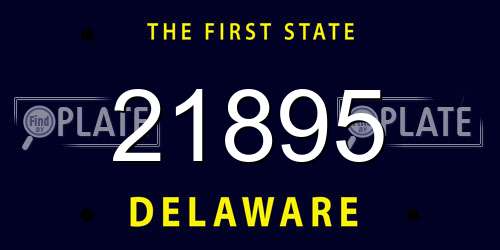 21895 Delaware License Plate