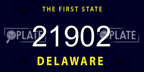 21902 Delaware License Plate