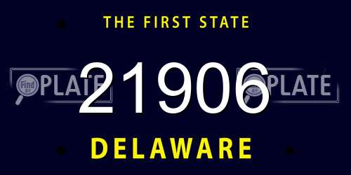 21906 Delaware License Plate