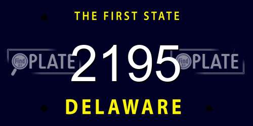 2195 Delaware License Plate