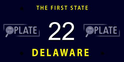 22 Delaware License Plate