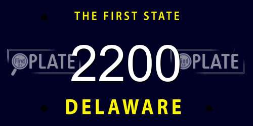 2200 Delaware License Plate