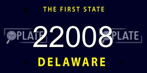 22008 Delaware License Plate
