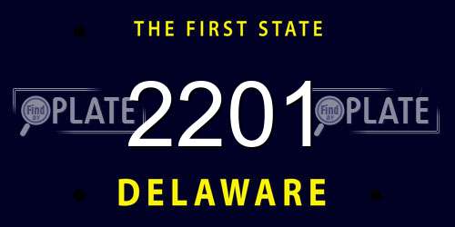 2201 Delaware License Plate