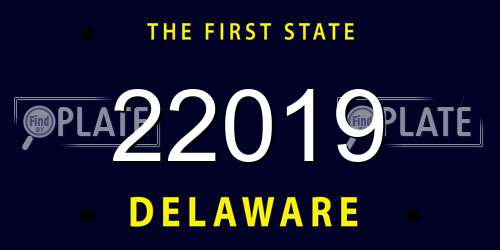 22019 Delaware License Plate