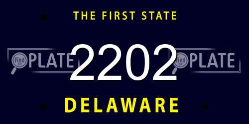 2202 Delaware License Plate