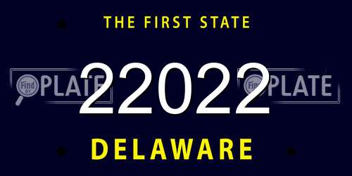 22022 Delaware License Plate
