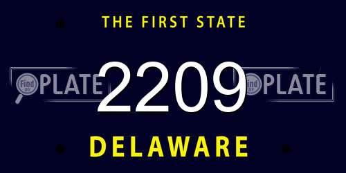 2209 Delaware License Plate