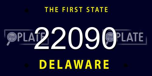 22090 Delaware License Plate