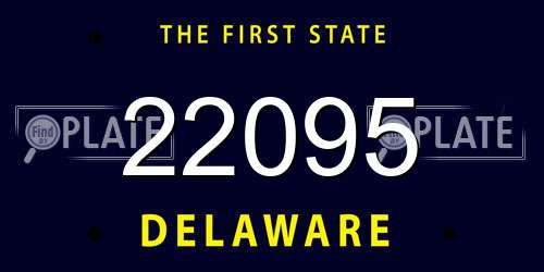 22095 Delaware License Plate