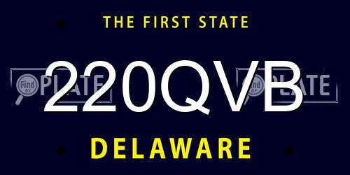 220QVB Delaware License Plate