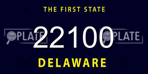 22100 Delaware License Plate
