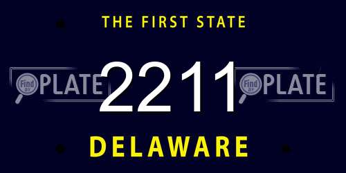 2211 Delaware License Plate
