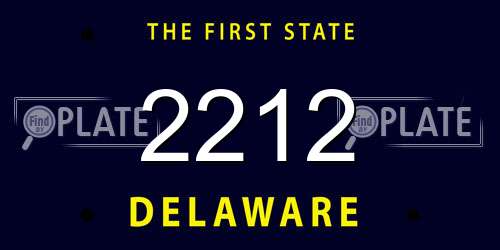 2212 Delaware License Plate