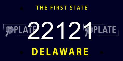 22121 Delaware License Plate